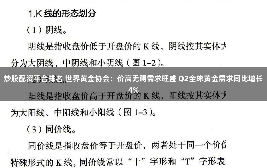 炒股配资平台排名 世界黄金协会：价高无碍需求旺盛 Q2全球黄金需求同比增长4%