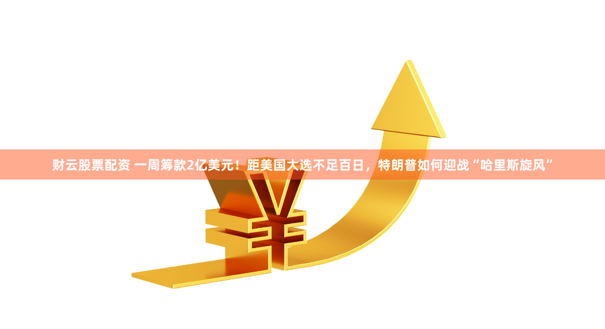 财云股票配资 一周筹款2亿美元！距美国大选不足百日，特朗普如何迎战“哈里斯旋风”